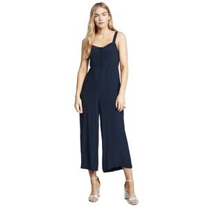 MADEWELL Button Front Wide Leg Jumpsuit
